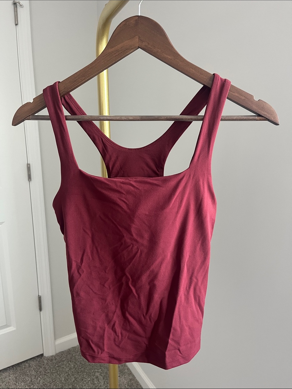 Fabletics Burgundy Racerback Tank Top